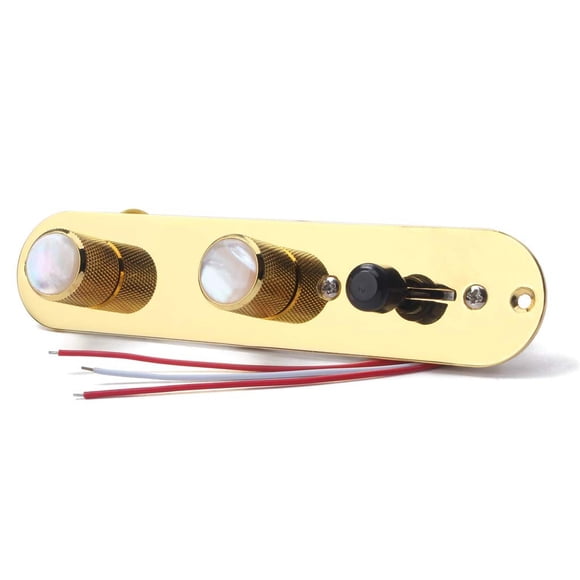 Alnicov Placa de control totalmente cargada precableada de 3 vías con arnés de cableado para guitarr