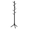 thumbnail image 3 of 8 Hooks Solid Wood Coat Rack Free Standing Coat Rack Tree-Shaped Coat Rack for Living Room Bedroom Black, 3 of 9