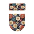 thumbnail image 4 of HELLHERO Lid Cover Set for Toilet & Toilet Cover Set with Stretch Polyester Fabric for Washable, Stays in Place, Datura Flower, 4 of 7