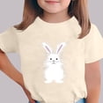 thumbnail image 2 of Boys Girls Easter Outfits Crew Neck Short Sleeve Cute Print Pullover Tops Stylish Casual Holiday T Shirts (14-15Years, Beige), 2 of 5