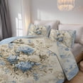 thumbnail image 4 of Davulos Quilt Set Full/Queen Size, 3 Pieces Floral Summer Bedspread Coverlet Set Soft Microfiber Reversible Lightweight Bed Cover for All Season(1 Quilt, 2 Pillow Shams), 4 of 8