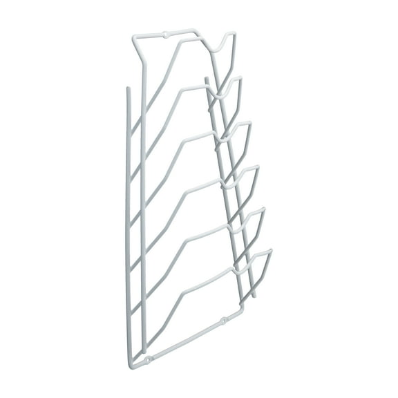 Organize It All 6-Shelf Cabinet Rack Lid Organizer, 10.6 x 4 x 16.6 inches, White