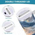 thumbnail image 5 of Beautiful Dolphins Jumped over Waves 30 oz Tumbler with Handle and Straw Lid Vacuum Insulated Cup Leak-Proof for Water Iced Tea Coffee, 5 of 9