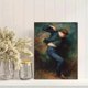 thumbnail image 2 of Qisvanset 12x16 Inch Black Kitten Peeking Canvas Print Wall Art, 2 of 5