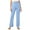 Sky Blue, variant on Women's Solid Color Casual Pants With Drawstring Waist And Pleated Linen Blend Trousers Sweatpants Tan Dress Pants for Women Straight Pants for Women Womens Casual Pants for Summer Womens Sweatpants
