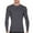 Carbon Heather (090)/Black, variant on Under Armour Men's HeatGear Armour Long Sleeve Compression Shirt 1257471-410 Midnight Navy
