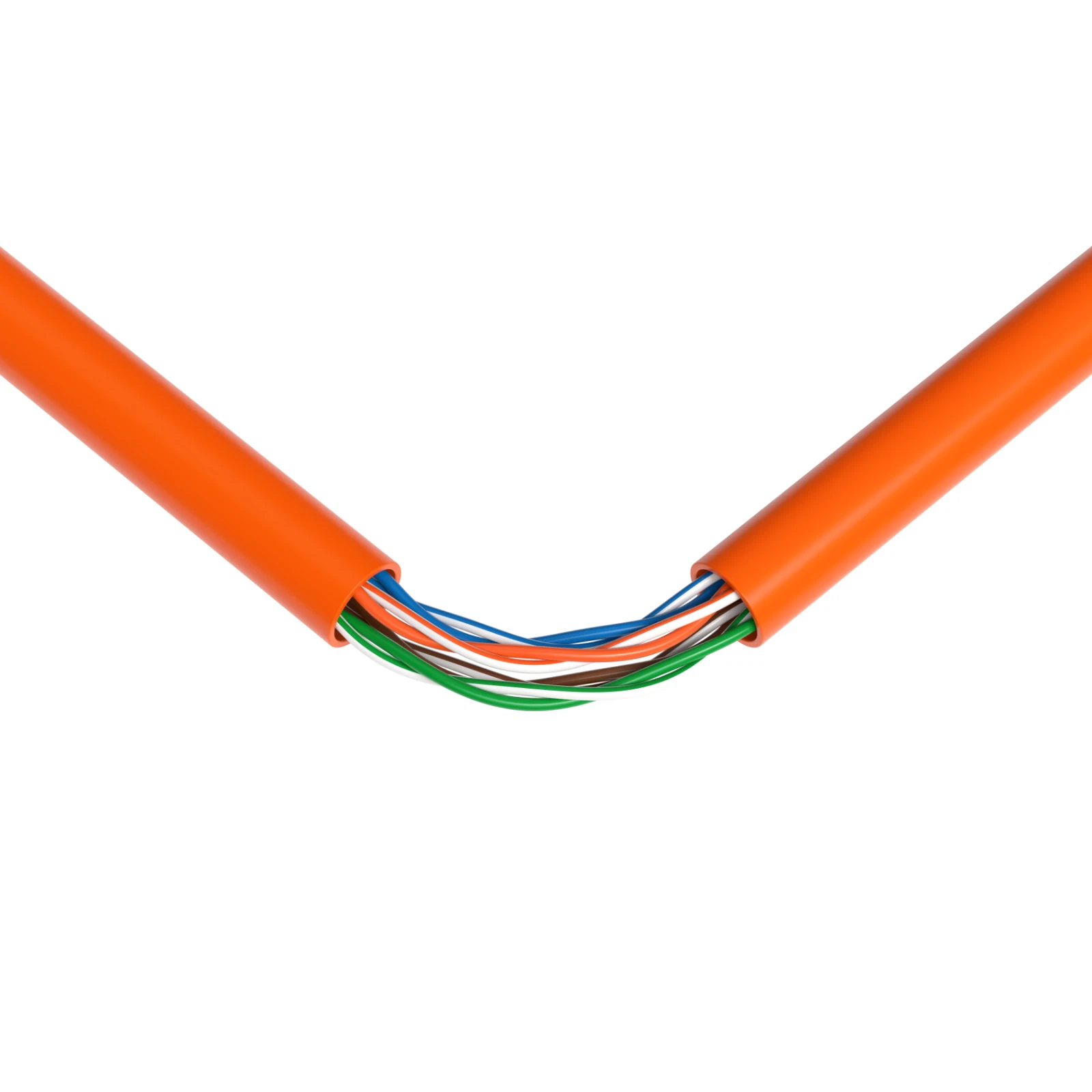 Cat5e Ethernet Cable 1000ft Bulk Pull Box, Solid 24AWG UTP LAN Network Wire, Copper Clad Aluminum (CCA), Orange, Cables Direct Online