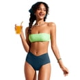 thumbnail image 3 of Bombacha de Bikini CRZ YOGA Cintura Alta con Corte en V Azul Insignia M, 3 of 5