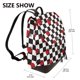 thumbnail image 2 of Balery Ladybugs Of Black And White Checkers Mochila de Cuero para Mujeres, Gran Capacidad, Bolsa de Viaje Multifuncional, Mochila de Cuero y Bolsa de Hombro para Mujeres, 2 of 4