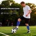 thumbnail image 3 of Unique Bargains Shin Guards with Honeycomb Pads Polyester Youth Soccer Shin Gear for Football Basketball Protective Comfortable Black Blue XS 2 Pairs, 3 of 6