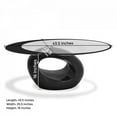 Stylish Black Oval Shape Coffee Table by Fab Glass and Mirror