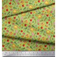 thumbnail image 2 of Soimoi Poly Georgette Fabric Vegetable,Burger & Pizza Food Print Fabric by The Yard 52 Inch Wide, 2 of 3