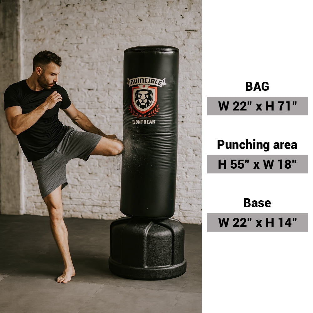 Premium Freestanding Heavy-Duty Boxing Punching Bag for Adults - Solid Base Kickboxing Bag for Home or Gym Training
