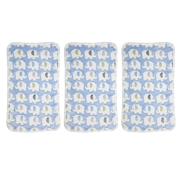 Cat Blanket Dog Blankets Double Side Warm 3Pcs Elephant Shape Print For Home Blue XS