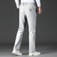 thumbnail image 5 of Pantalones largos para hombre, de color liso, a la moda, informales, con cintura elástica y bolsillos rectos., 5 of 6