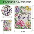 thumbnail image 2 of Grateful Thankful Blessed Garden Flag Double Sided, Spring Summer Flower Butterfly Decorative Yard Outdoor Home Small Decor, Farmhouse Fall Autumn Burlap Outside House Decoration 12.5 x 18, 2 of 6
