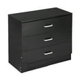 thumbnail image 6 of 3-Drawer Table Nightstand Dresser Black, 6 of 12