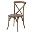 thumbnail image 6 of Commercial Seating Products Rustic Sonoma Solid Wood Cross Back Stackable Dining Chair - Tinted Raw-Color:Tinted Raw,Quantity:1, 6 of 11