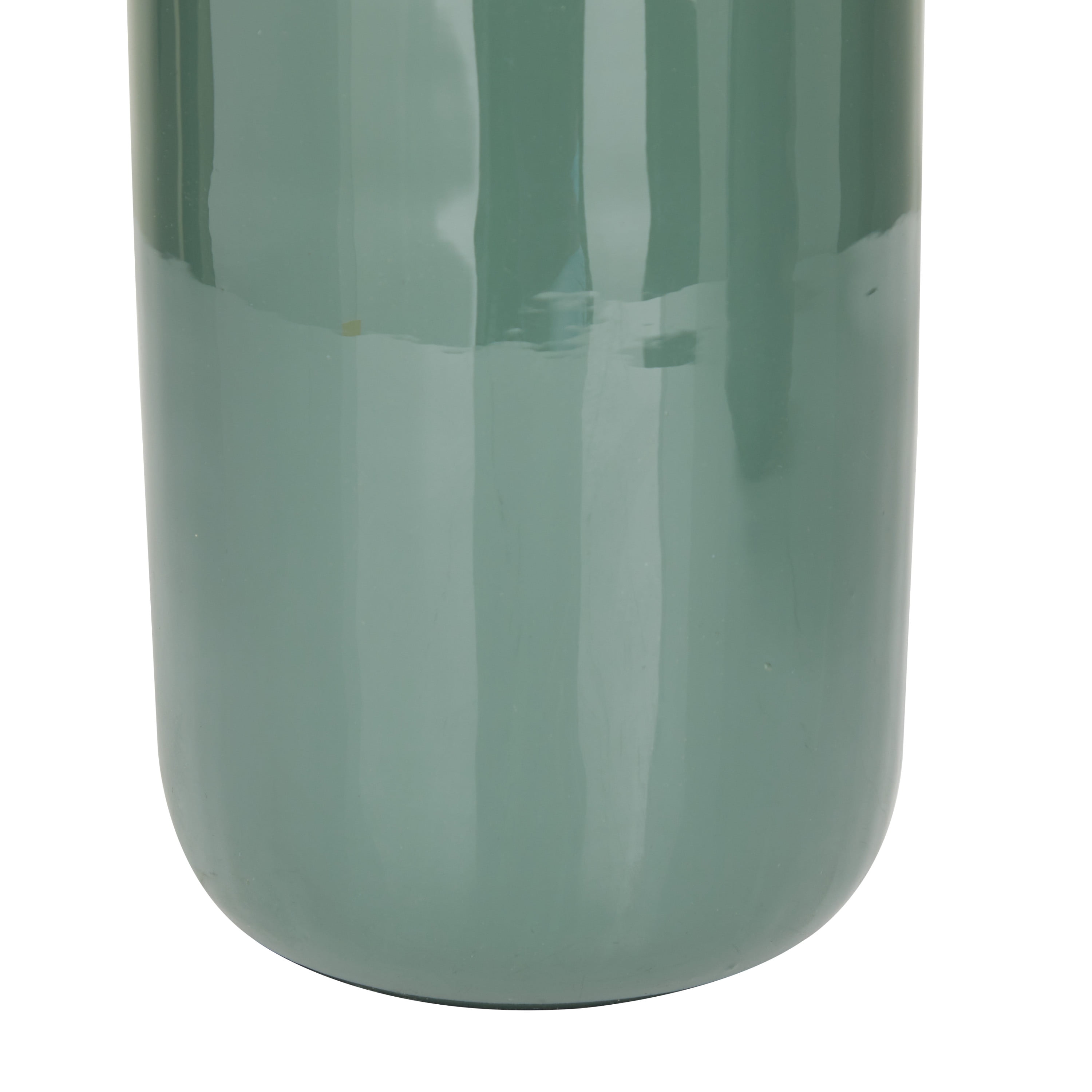 DecMode 13", 11"H Green Metal Vase, Set of 2