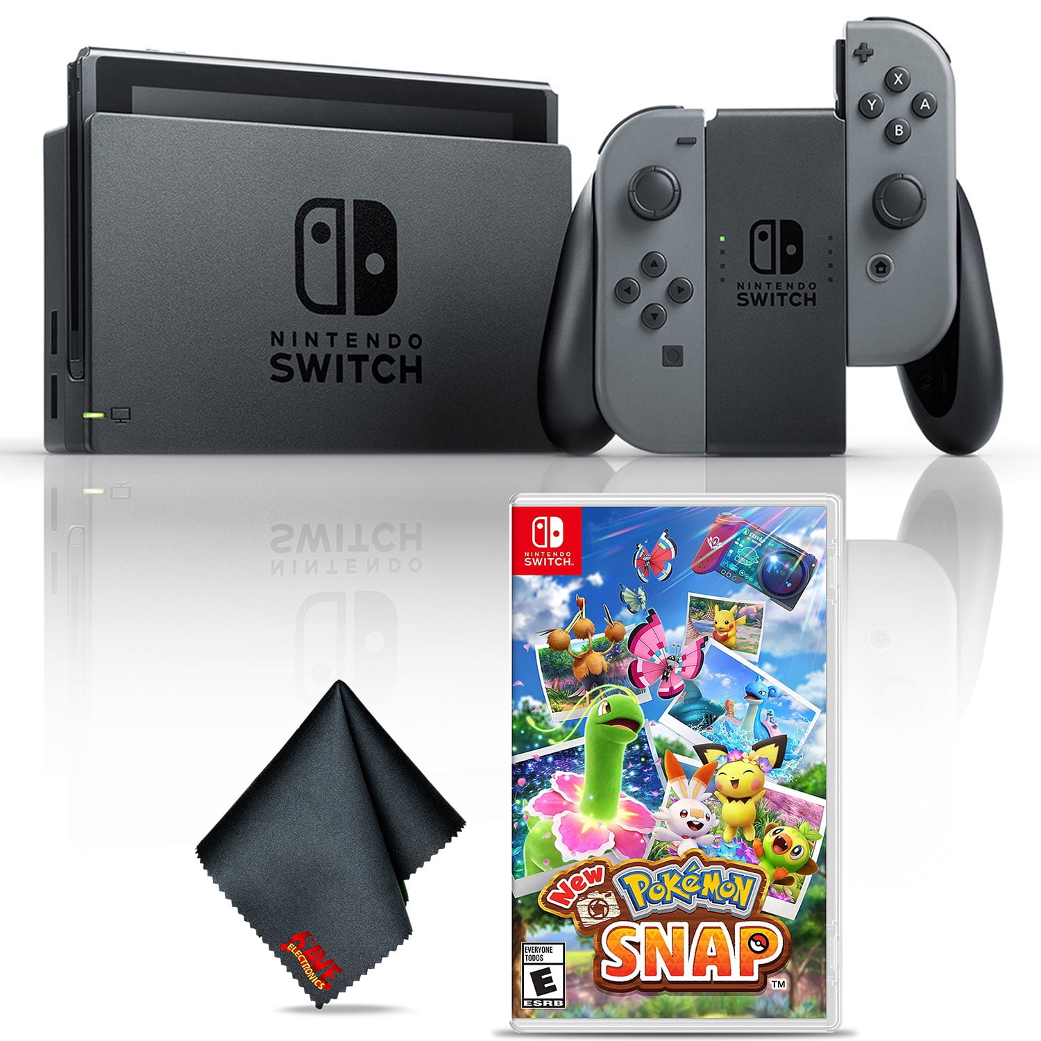 Nintendo Switch (Neon Blue/Red) with Pokemon Snap Game and Cleaning Cloth -  Walmart.com