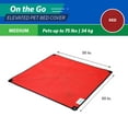 thumbnail image 4 of Coolaroo On the Go Elevated Pet Bed Replacement Cover, Medium, Red, 4 of 5