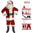 thumbnail image 1 of Disfraz navideño de Papá Noel, disfraz clásico rojo de lujo de terciopelo, disfraz de Papá Noel para hombre, fiesta de Navidad de año nuevo, 1 of 4
