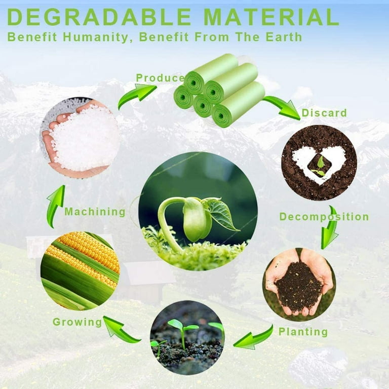 Small Trash Bags 2.6 Gallon Biodegradable Recycling And Degradable