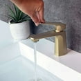 thumbnail image 3 of Stylish Single-Handle Brushed Gold Bathroom Faucet Height 5⅞" B-111G, 3 of 12