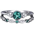 thumbnail image 1 of AKYUSGFL Fashion Rings for Women Synthetic Diamond Studded Zirconia Inlaid Rings Wedding Engagement Rings Jewelry Accessory Gifts, 1 of 5