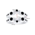 thumbnail image 2 of Round Shape Black & White Cubic Zirconia Solitaire Enhancer Guard 14K White Gold Ring Size - 10, 2 of 3