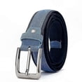 thumbnail image 2 of Men's Leather Belt with Suede Fabric Strap for Casual and Formal Wear, 2 of 5