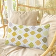 thumbnail image 4 of Yellow Orange Moroccan Pillow Covers, Linen Long Throw Pillow Case, Vintage Boho Geometric Pattern Gray Holiday Pillow Protector Decorative Cushion Cover for Living Room/Bedroom 12" x 20", 4 of 8