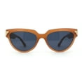 thumbnail image 1 of Womens Mod 20s Art Deco Cat Eye Horn Rim Plastic Sunglasses Tan Black, 1 of 5
