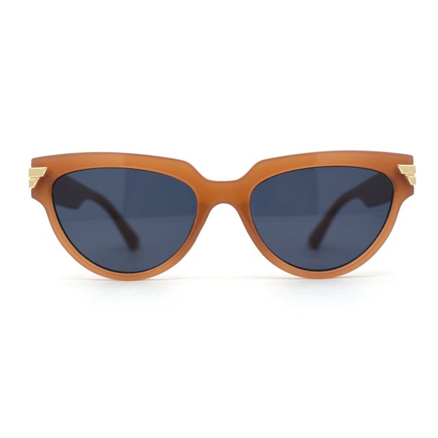 Womens Mod 20s Art Deco Cat Eye Horn Rim Plastic Sunglasses Tan Black