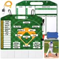 thumbnail image 1 of Juego de tablero de alineación de béisbol, tablero de alineación para béisbol Dugout, tablero de alineación adsorbido con 30 tarjetas de alineación, 2 marcadores, borrador, silbato, 2 mosquetones, acc, 1 of 7