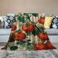 thumbnail image 2 of Shiartex Tomatoes Vine Leaves Print Throw Blanket for Bed Sofa Living Room Decor All Seasons Lightweight Anti-Wrinkle Cozy Gift 40x50in, 2 of 6