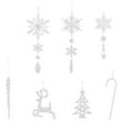 thumbnail image 2 of Eolstice 18pcs Christmas Snowflake Decoration Set with Acrylic Crystal Design, Hanging Icicle and Water Drop Pendants, for Tree, Room, and Holiday Displays, 2 of 7