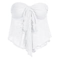 thumbnail image 4 of Lace Top Mesh Stitching Through Irregular Waist Waist Blouse Woman, 4 of 4