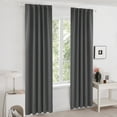 thumbnail image 4 of Deconovo Thermal Blackout Curtains with Back Tab for Living Room, Dark Gray, 2 Pieces, 38"x84", 4 of 7