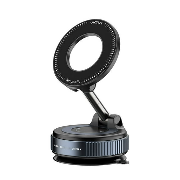 Ulanzi SK-25 MagSafe Vacuum Suction Phone Mount – 360° Adjustable Magnetic Car Holder with Strong N52 Magnets for Dashboard, Window, Kitchen, and Mirror Use