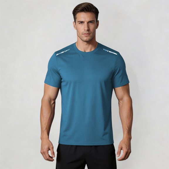 EliteGoogv T Shirts For Men Short Sleeve Crew Neck Athletic Men Tees Loose Fit Casual Everyday Men Tops Quick Dry Summer Men Workout Shirts Green 3XL