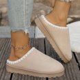 thumbnail image 3 of Women's Slippers Fuzzy Cozy Platform Mini Boots Indoor Outdoor Slides Mules Fleece Lined Winter Warm Suede Clogs, 3 of 7