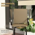 thumbnail image 3 of Outsunny 360° Swivel Outdoor Bar Stools Set of 2, Bar Height Chairs w/ Armrests, Mixed Brown, 3 of 9
