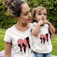 thumbnail image 4 of Gibobby Playera Corte clásico para Mujer conjunto camiseta niños niñas lindo tops bebé día camiseta mamá niños blusa mujer(Blanco,G), 4 of 5