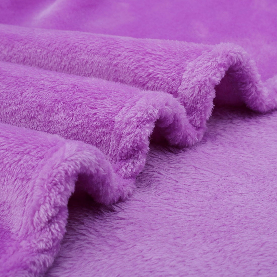 Unique Bargains Fuzzy Plush Flannel Fleece Throw Blanket Light Purple 27" x 40"