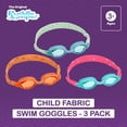 thumbnail image 4 of Puddle Jumper Child Fabric Swim Goggles, Non-Latex and Non-PVC, Kids Ages 3+, 3-Pack, 4 of 15