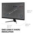 thumbnail image 4 of ViewSonic VX3267U-2K 32 Inch 1440p IPS Monitor with 65W USB C, HDR10 Content Support, Ultra-Thin Bezels, Eye Care, HDMI, and DP Input, Black, 4 of 5