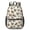 Boston Terrier and Floral Cream Pattern, variant on Boston Terrier and Floral Cream Pattern 17" Waterproof Oxford School Backpacks for Teens, S-Shape Padded Straps, for School, Travel, Hiking, Camping