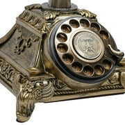 Fichiouy Vintage Handset Telephone Antique Rotary Dial Phone European Style