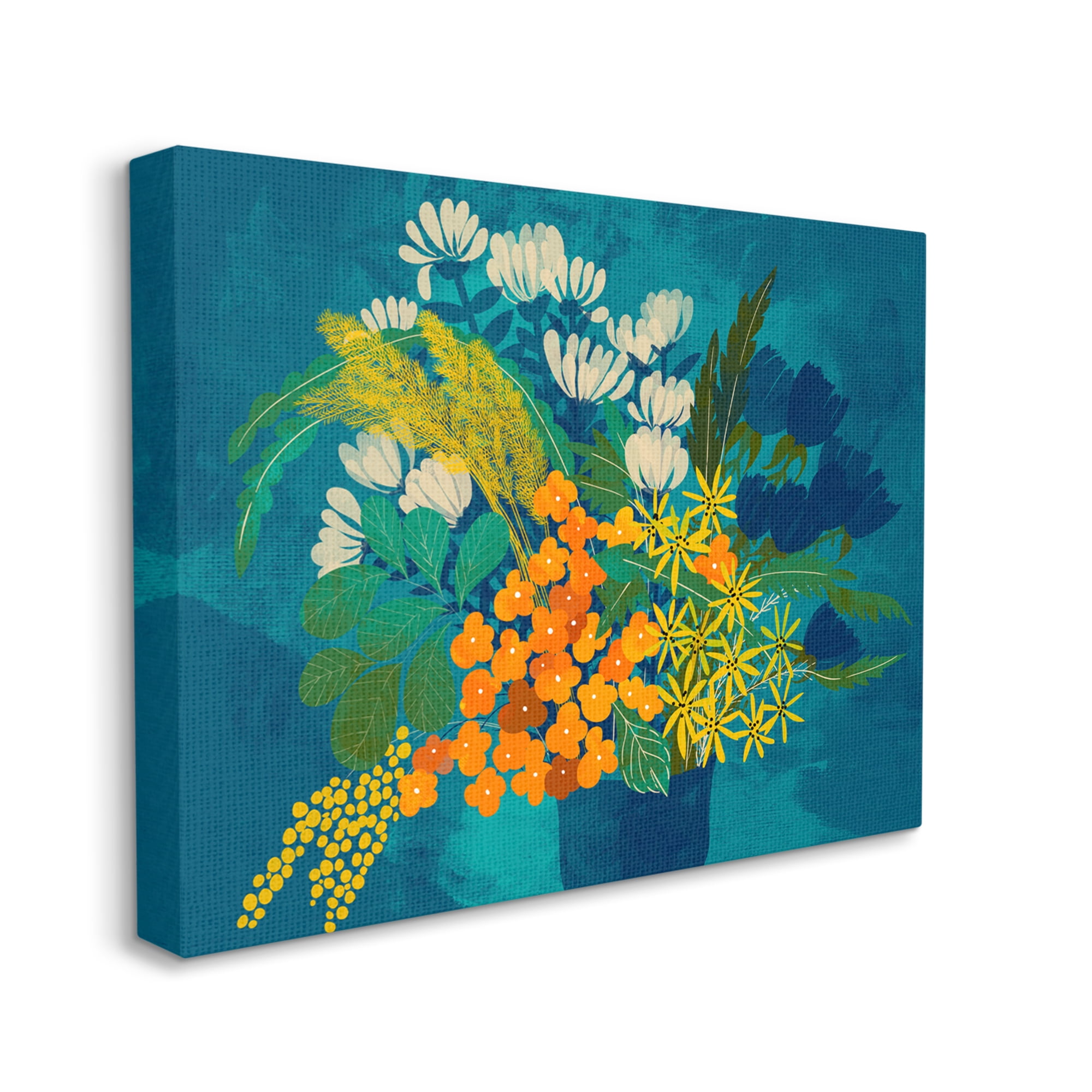 Stupell Industries Mixed Vase Florals Botanical & Floral Painting Gallery Wrapped Canvas Art Print Wall Art, 48 x 36